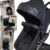 Carrinho de Bebe Galzerano Napoli Preto Cobre Passeio Moises