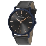 Relógio Champion CN20677D: masculino, couro preto, analógico, original e à prova d’água. Presente estiloso e acessível.