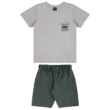 Conjunto Infantil para Menino com Camiseta e Bermuda Guloseima