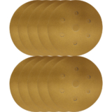 10 Disco Lixa 7 Furos 152mm 6″Pol Velcro, Lixadeira PDR