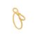 4 Anéis para Guardanapos Wolff Laço Dourado de Metal 5,5cm