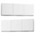 Kit 2 Armários Aéreos 150cm 3 Portas Argélia Branco – Lumil