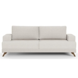 Sofá 160cm 2 Lugares Pés Curvos Santi Linho D05 Cru – Mpozenato