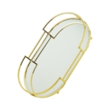 Bandeja Decorativa Wolff de Metal Dourada 32cm x 18cm x 5cm
