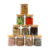 Kit 10 potes de vidro 200ml tampa de bambu herméticos redondos – Tud