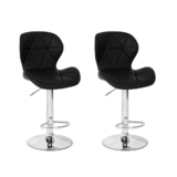 Conjunto 02 Banquetas Slim Material Ecológico Regulagem de Altura