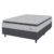 Cama Box Colchão Casal Molas Ensacadas City Pillow Top 138x188x61cm Branco / Cinza Hellen – Suporta até 110kg por Pessoa