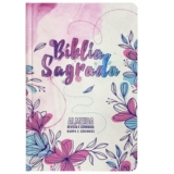 Bíblia Sagrada ARC | Slim | Letra Normal | Capa Dura | Flores Desenho