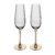 2 Taças de Champanhe Wolff Classic de Vidro Âmbar 230ml