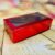 10~50 CAIXA LAMINADA C/ VISOR (08 DOCES)  4x16x8 cm VERMELHO 4680//