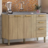 Balcão Gabinete com Pia 120cm Urban K02 Freijó – Mpozenato