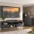 Conjunto Sala de Estar Rack + Painel TV 65″ e Aparador Retrô Sofia Multimóveis Preto