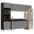 Armário de Cozinha Modulada 4 Peças CP11 Balcão com Tampo Preto/Cinza – Lumil
