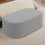 Puff Decorativo Orgânico Para Living Quarto 100cm Doha W01 Bouclê Cinza – Lyam Decor