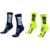 Kit 02 Pares Meia Corrida HUPI Run Azul e Amarelo