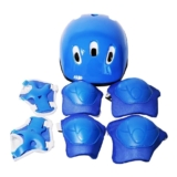 Kit Proteção Infantil Capacete Patins Skate Bicicleta Acessórios Menino Azul Importway Bw-106AZ