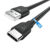 Cabo de Carregamento Rápido 1Hora Usb 2.0 A/C Carga Rápida 3A Macho/Macho 1Metro Preto