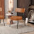Poltrona Decorativa Para Sala De Estar Base Fixa Londres L02 Couríssimo Camel – Lyam