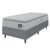 Cama Box Colchão Solteiro Espuma D33 Vangogh Pillow Top 88x188x67cm Branco / Cinza Hellen – Suporta até 120kg por Pessoa