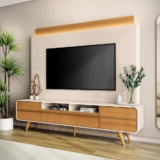 Home Theater Decorativo Majestade c/LED para TV até 85 Polegadas Off White/Cinamomo G26 – Gran Belo