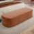 Puff Decorativo Orgânico para Living Quarto 160cm Doha W01 Couríssimo Camel – Lyam Decor