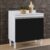 Balcão Gabinete 80cm 2 Portas Hawai Branco/Preto – Lumil Móveis