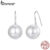 Brincos Bamoer 925 Sterling Sliver Salto Alto Pérola Design Joias Presentes Para Mulheres