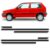 Kit Jogo Friso Lateral Uno 1995 Á 2009 2 Portas Fino