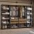 Guarda-Roupa Closet Modulado Valencia 4 Gavetas 258cm Rustic/Preto Madesa 01