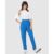 Calça Feminina Slouchy Bolso Lateral Em Sarja 100% Algodão