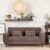 Sofá 3 Lugares Piacenza Suede Marrom 202 cm