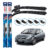 Par de Palhetas Limpador Parabrisa Multiclip Original Bosch Honda Civic 2007 A 2011