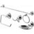 Conjunto De Acessórios Para Banheiro Lavabo Metal Polido 5 Peças Completo Atlas Original