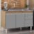 Balcão Gabinete com Pia Inox 120cm Michigan Castanho/Cinza – Lumil