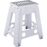 Banqueta Branca Banco Dobrável Multiuso 45cm até 150kg 931993 KALA