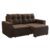 Sofá 3 Lugares Retrátil Amsterdã I Suede Marrom 180 cm