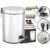 Lixo Lixeira Redonda 12 Litros Grande Com Pedal Alça Cesto Removível Para Banheiro Escritório Lavabo Cozinha Fraldas Bebe Casa Restaurantes Pet Powermaid