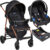 Conjunto Carrinho Ecco Preto Cobre com Bebê Conforto Touring e Base para Auto – Burigotto
