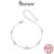 Bamoer 925 Sterling Sliver Bracelet Pulseira De Fita De Cão Pata Design Jóias Presentes Para Mulheres