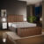 Kit Cabeceira Cama Box Casal 140cm Calçadeira Recamier Baú Dália W01 Couríssimo Marrom – Lyam Decor