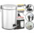 Lixo Lixeira Redonda 3 Litros Aço Inox Balde Cesto Removível Alça Pedal Para Banheiro Escritório Lavabo Cozinha Fraldas Bebe Casa Restaurantes Pet Powermaid