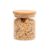Pote de vidro 400ml com tampa de bambu hermético redondo – Tud