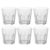 Jogo Kit de Copos Baixo Vidro Grosso 6 Peças Wolff 310ml Água Suco Resistente