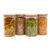 Kit 4 potes de vidro 600ml tampa de bambu herméticos redondos – Tud