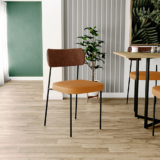 Cadeira Para Cozinha Sala De Jantar Melina L02 Couríssimo Marrom Couríssimo Whisky – Lyam Decor
