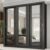 Guarda Roupa Casal 3 Portas Doha Prime Carraro Ripado Preto Touch