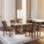 Conjunto Sala de Jantar Mesa Tampo Dakota Plus Vidro 160X80cm com 6 Cadeiras Laura Yescasa  Chocolate/Off White/Suede