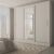 Guarda-Roupa Casal Sophia Slim 3 Portas com Espelho Branco – Panorama Móveis