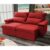 Sofá Retrátil Reclinável Paris 1,80m Suede Velut Vermelho  Molas no Assento – King House