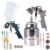 Kit Pistola De Pintura De Gravidade 600ml + Pistola Sucção 1000ml Com Bicos Profissional